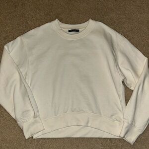Zara Off-White Crewneck Top